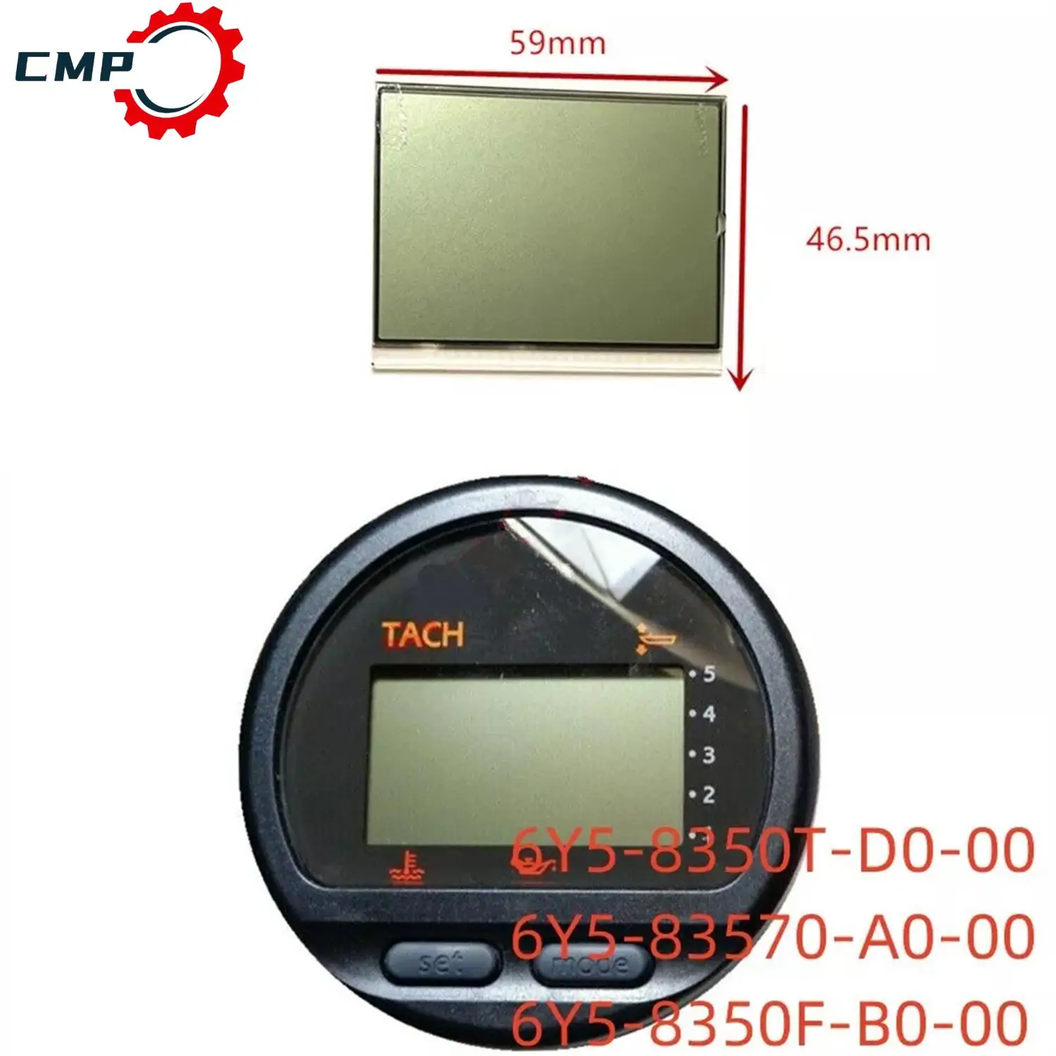 

1PC LCD Display for Yamaha Boat - Digital Tach Gauge Speedometer Tachometer Fuel Temp 6Y5-8350T-D0-00