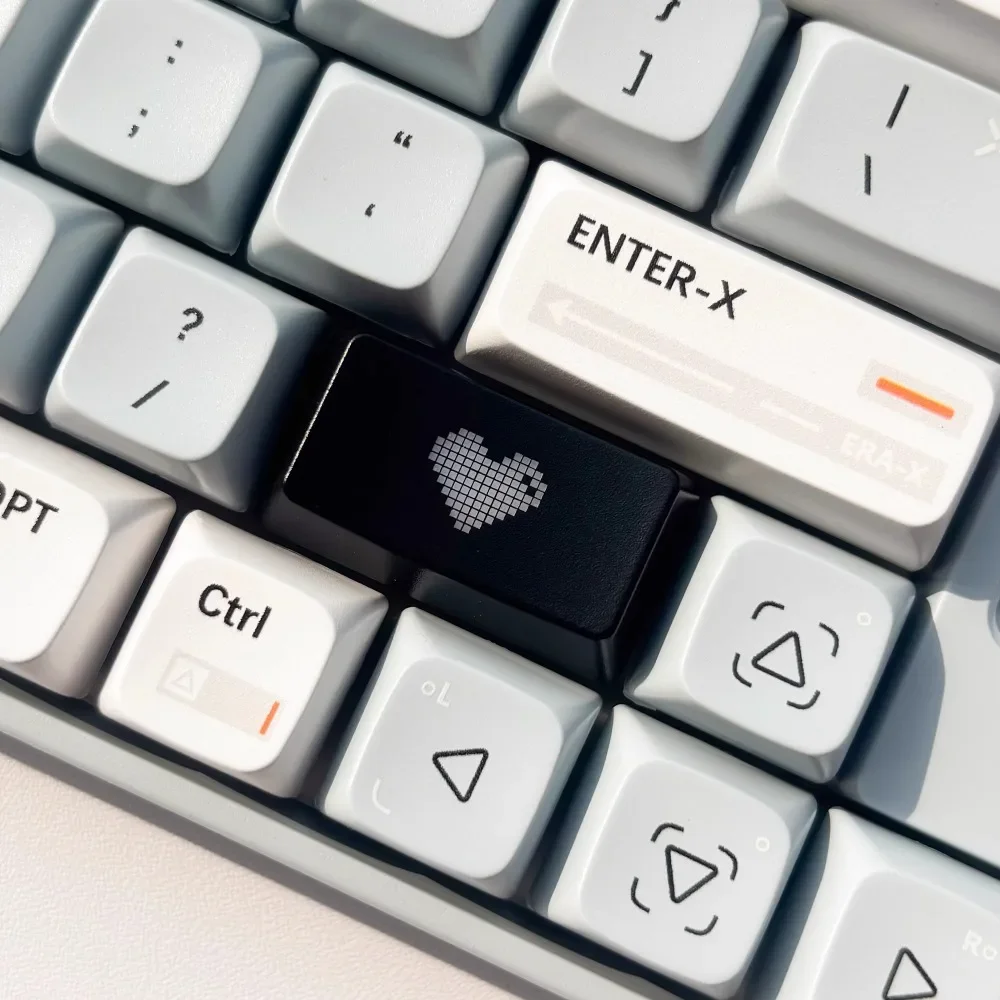 Translucent Heart Artisan Keycap 1.75U Short Shift OEM ABS Backlit Keycap Compatible With MX Switch Mechanical Keyboard Gaming