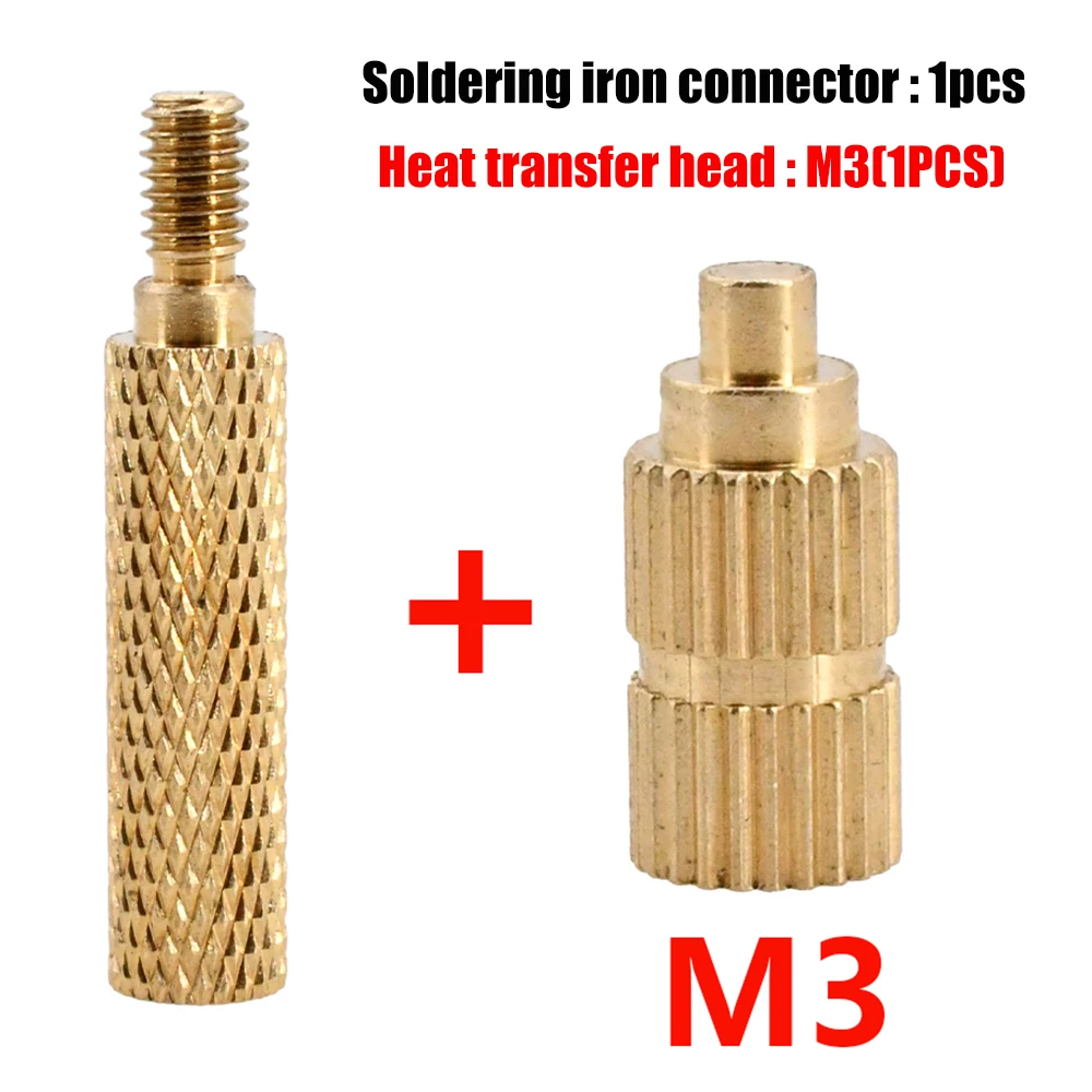 Brass Insert Nut Heating Set M3 Hot Melt Twilled Knurled 3D Printer Inserts Bolts Kit Hex Socket Screw Soldering Iron Tips Tools