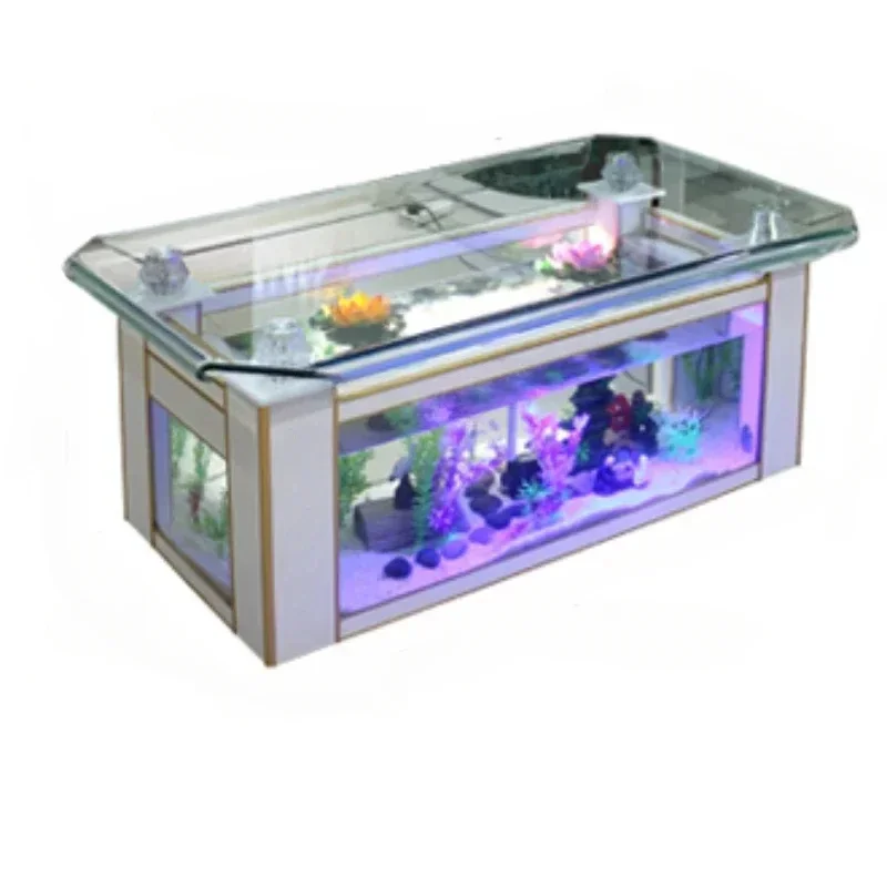 

Ecological Tea Table Fish Tank Aquarium Glass Rectangular Large Creative Home Living Room Tea Table Fish Globe