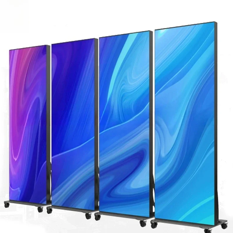LED poster screen mobile, full color LED display aviation box
