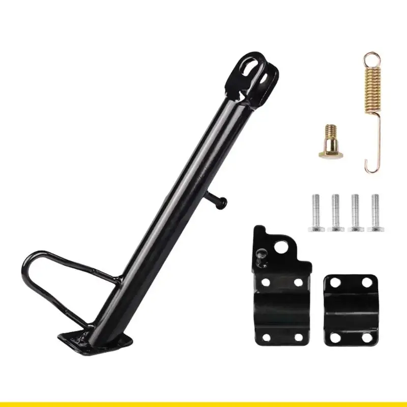 SZCH Replacement Side Support Stand Motorcycle Kickstand with Mounting Accessories Universal Side Stand for Most Motorbike