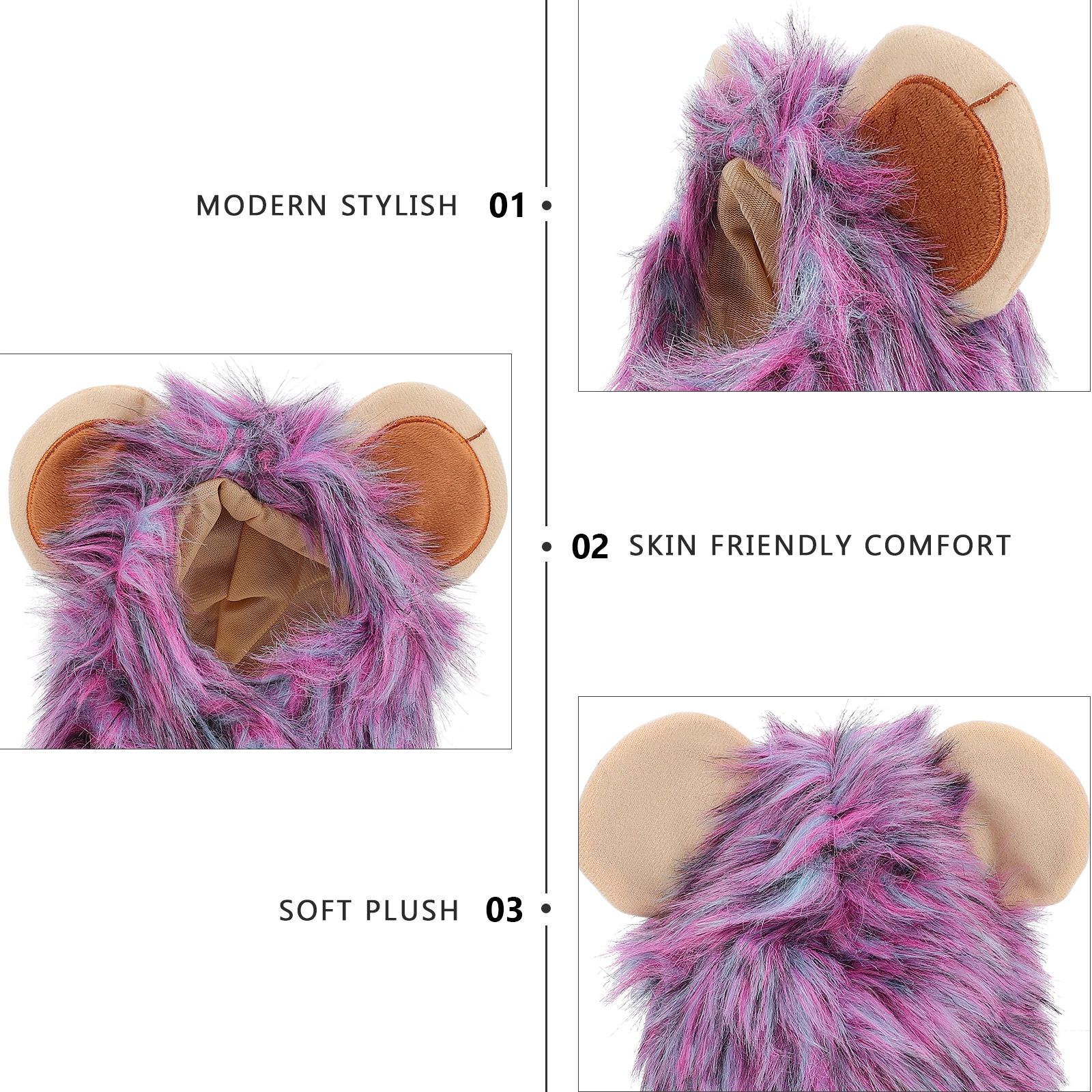 

Lion Hat AdjustablePurple M Size Halloween Halloween Pet Decoration Costume Hats Cat Hats Pet Supplies Acrylic Material
