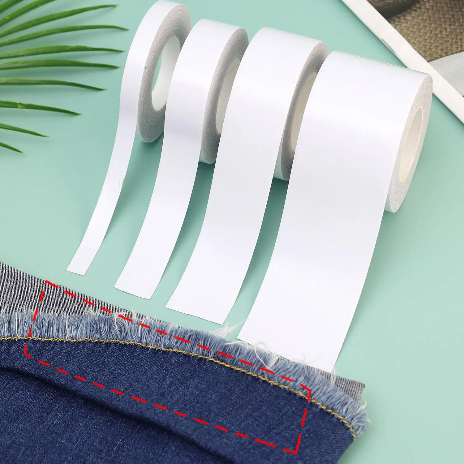 Adhesive Pants Hemming Tape Double-side Hot Melt Fastener No Sewing Required Hem Tape DIY Clothes Edge Shorten Sewing Stickers