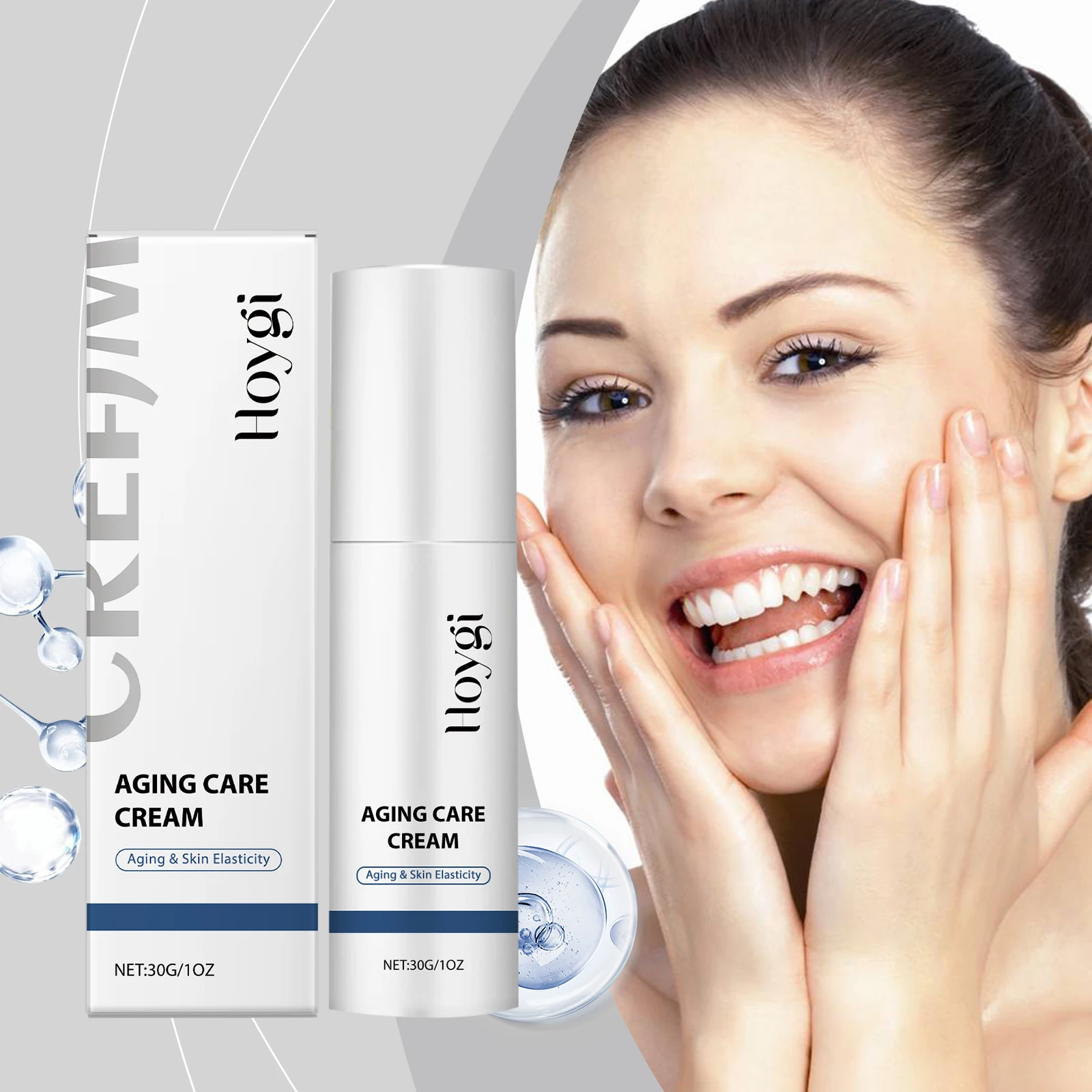 Krem pielęgnacyjny przeciwstarzeniowy - nawilżający krem ​​do twarzy z peptydami, ujędrniający i zwiększający elastyczność