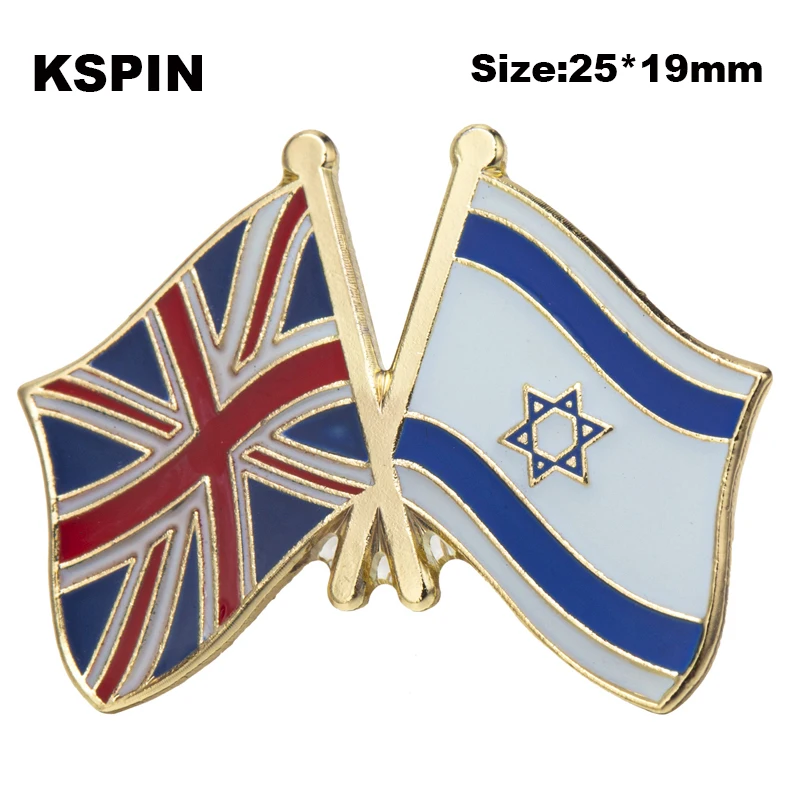 10pcs a lot United Kingdom Friendship Flag Laple Pin Badge Brooch