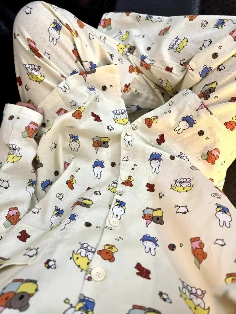 

Kawaii Miffy пижамы, новые брюки с длинными рукавами, студенческая одежда, домашняя одежда на улице, общежитие, игрушки для мальчиков и девочек, подарки