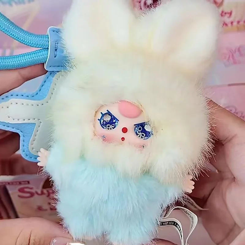 Originele Baby Drie Blind Box Super Mini Little Rabbit Pluche Gezicht Pop Tas Hanger Mysterieuze Box Speelgoed Kerst Verrassingscadeau