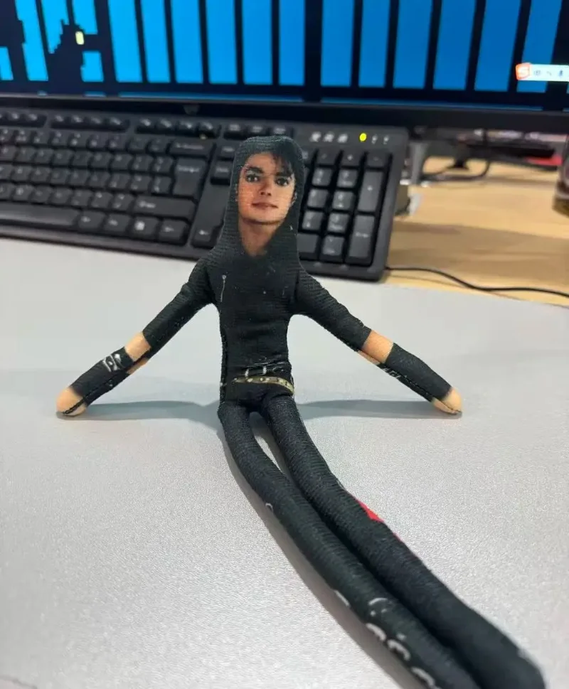 New Style Michael Jackson Cosplay Prop Doll Plush Stuffed Figure Dolls Room Decoration Abstract Joint Mobility Props Gift view 3