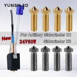 3D Printer Hotend Kit 24V 64W Heating Tube Thermistor 0.4mm Nozzle 1.75mm For Artillery Sidewinder X1 X2 Print Head Hotend Kit