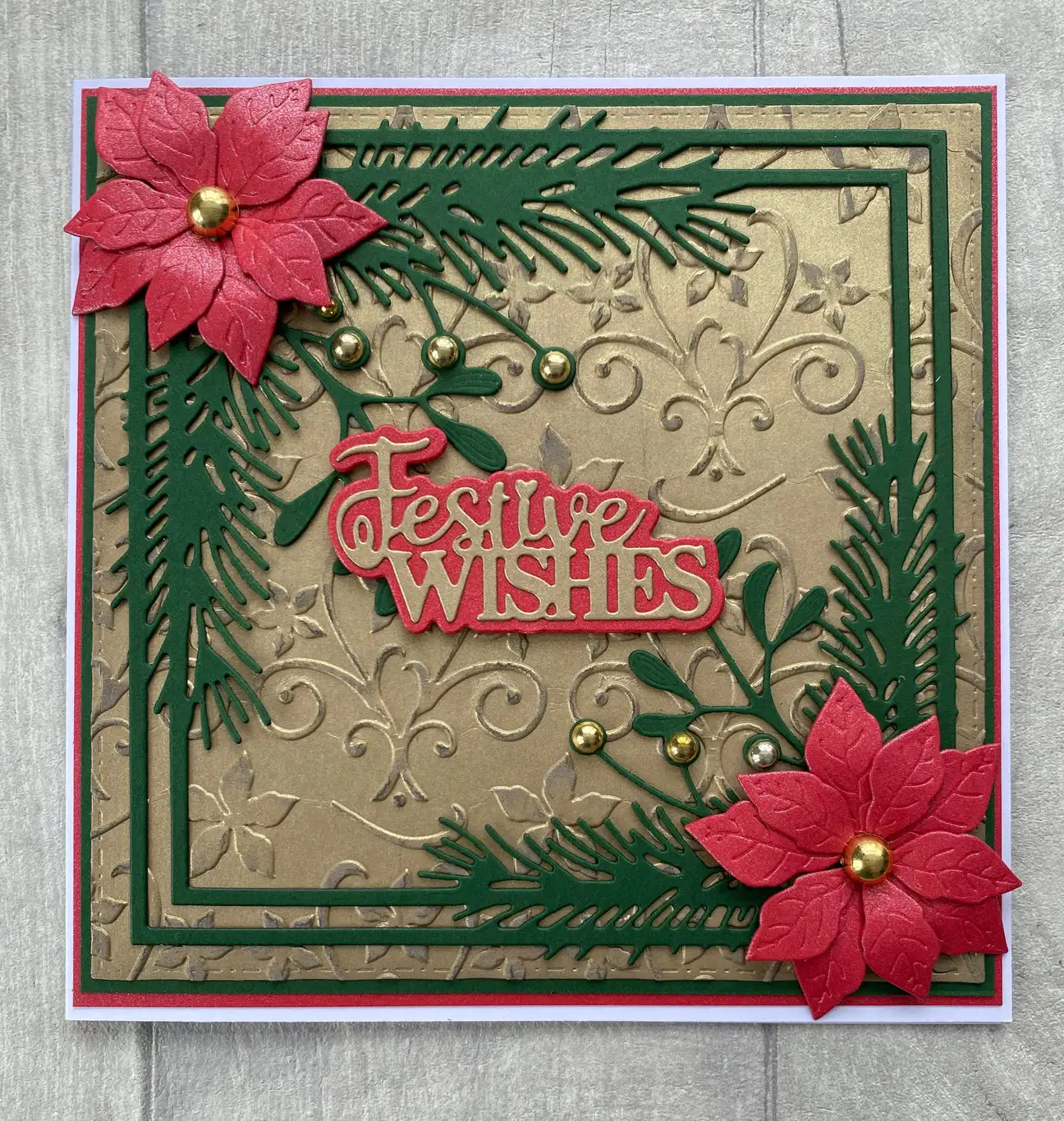 Happy Christmas Berry Sprigs Poinsettias Holly Branches Fancy Frames Mistletoe Metal Cutting Dies Decorate Embossing Diy 2024 Nowość