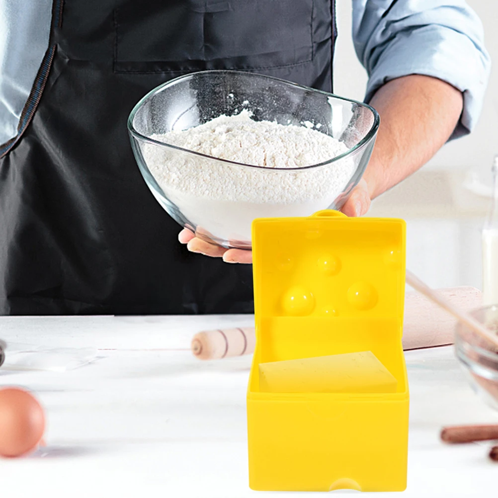 

3 Pcs Cheese Storage Containers Reusable Fridge Boxes Safe Lid Design Butter Cases Food Holders Kitchen Supplies