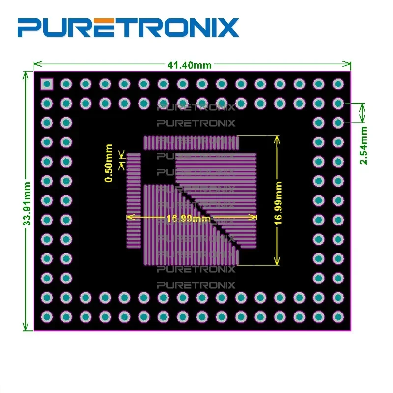 10 шт. QFP/FQFP/TQFP32/44/64/80/100 LQFP к DIP печатной плате адаптер преобразователя 0,5/0,8 мм