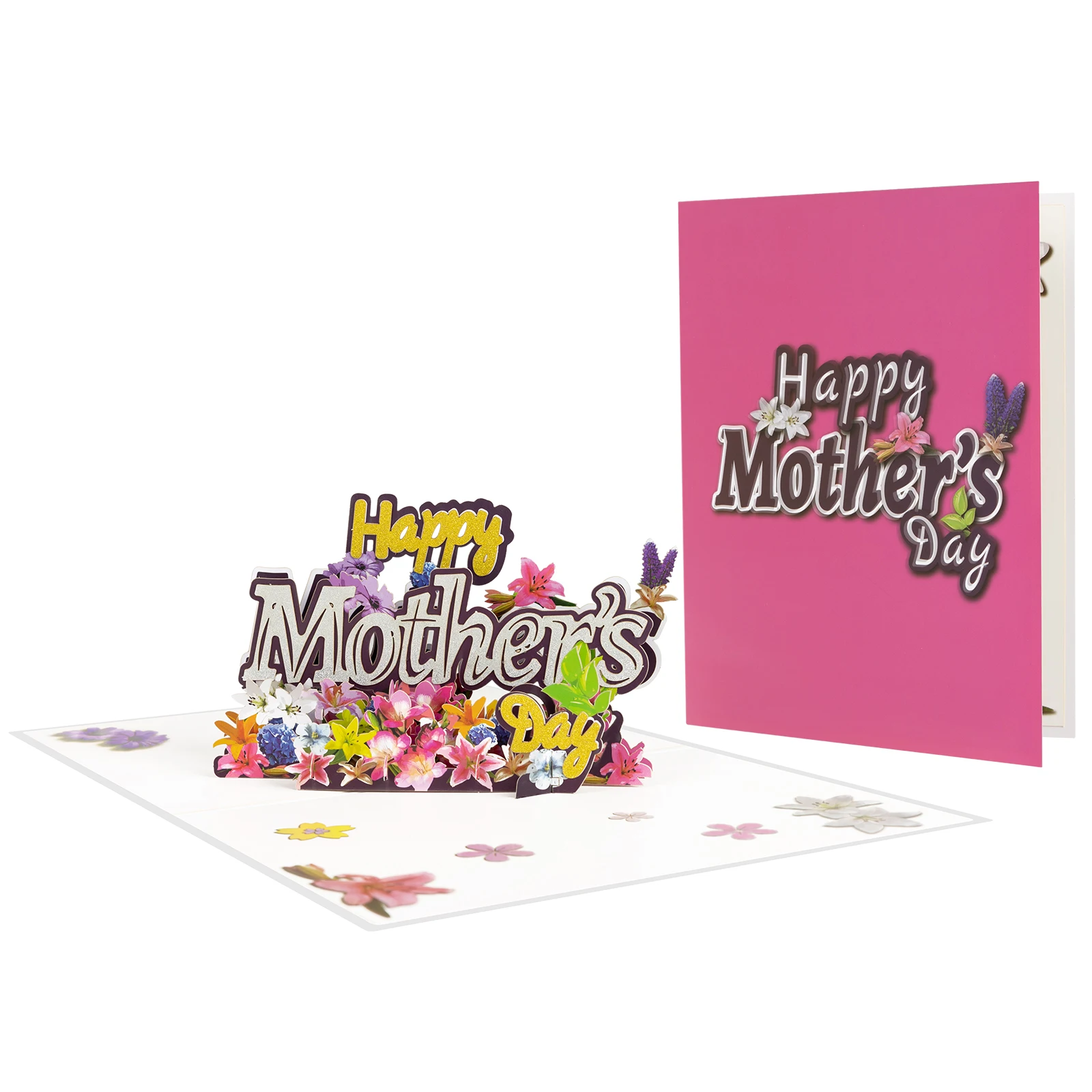 Cartes 3D Pop Up pour fête des mères, bouquet floral, cartes de vministériels x, fleurs pour femme spinale, anniversaire, sympathie, bien se faire