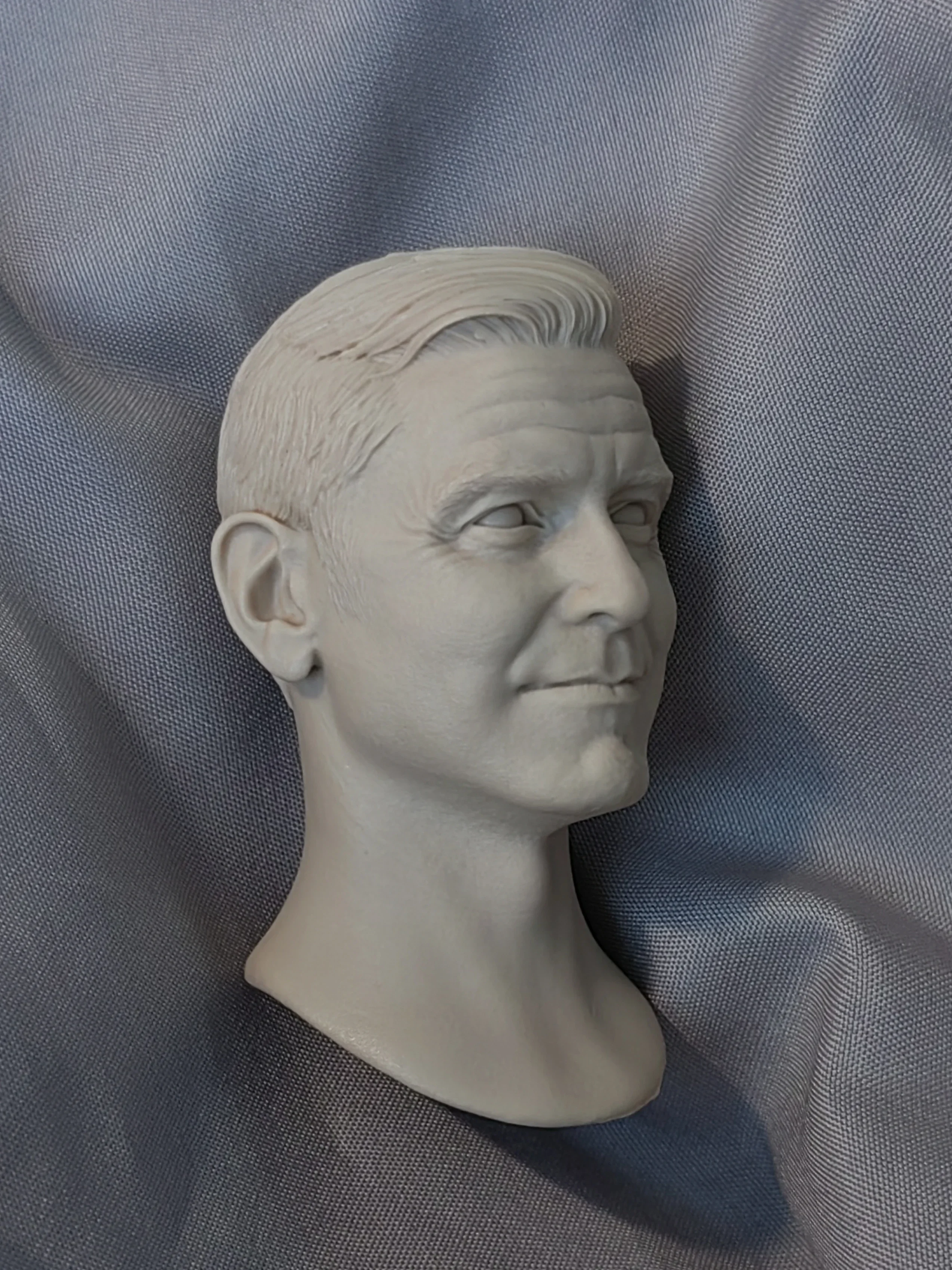 1/6 Die-cast Resin Figure Statue Head Exquisitely Detailed Unpainted Free Shipping (George Clooney)