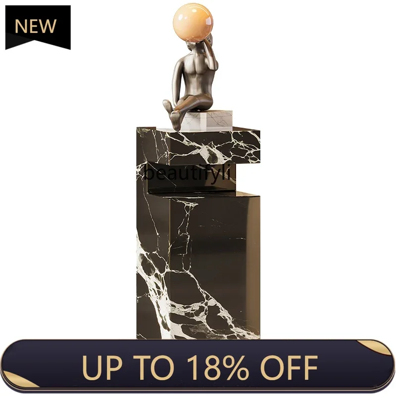 

P178 Sofa side shelf High side cabinet Light luxury high-end living room designer High sense art sofa Small side corner few