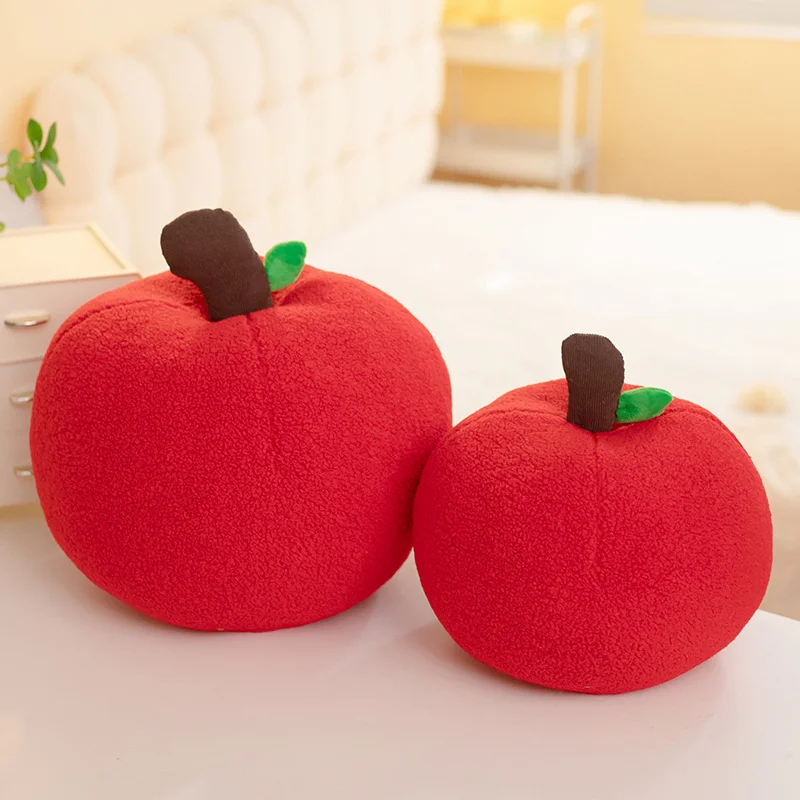 Nueva almohada de felpa de manzana grande, juguete de peluche de manzana de Navidad, muñeco de peluche de manzana roja encantadora, fruta de Navidad, regalos decorativos cómodos