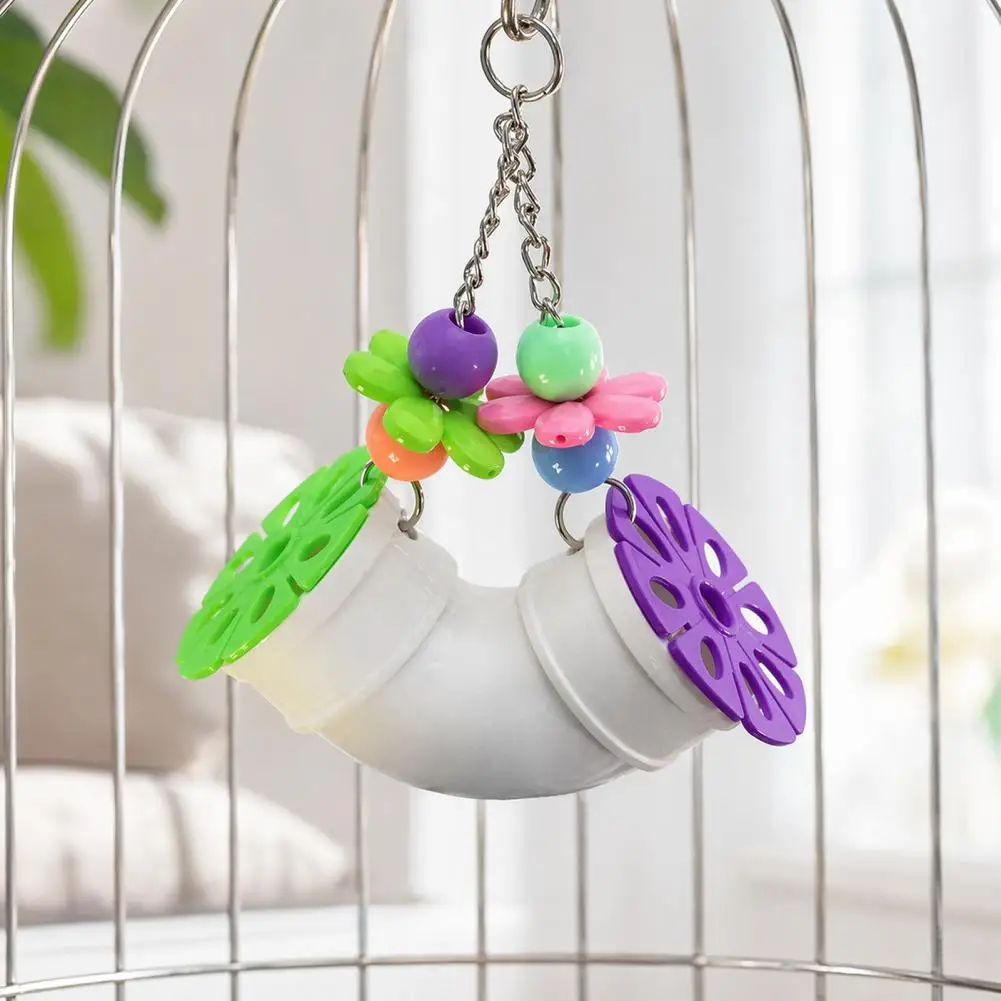 Parrot Chew Toy Bird Foraging Toy Parrot Foraging Tube Toy Bird Chewing Enrichment Cage Accessories for Budgie Parakeet