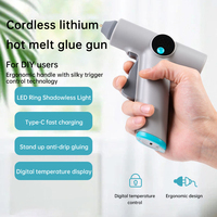 25W Digital Display Hot Melt Glue Gun Lithium Electric Glue Gun Children's Handmade  Type-C Charge Small Glue Gun with LED Light