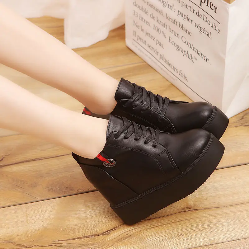 Women Platform Casual Shoes Fall/Winter Wedge Heels Sneakers Heightened New Versatile Wedges Shoes for Women