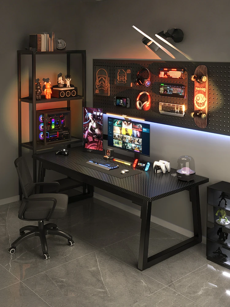 

Gaming Desk, Carbon Fiber Computer Desk, Office Home Games, Desktop Desk