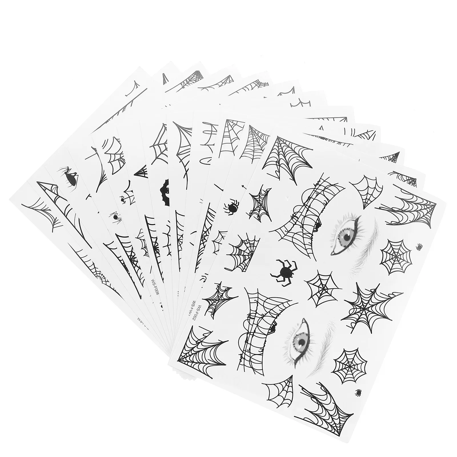 

12PCS Spider Tattoos Stickers Scary Waterproof Temporary Body Decals Halloween Face Transfer Adults Holiday Novel Vivid Safe