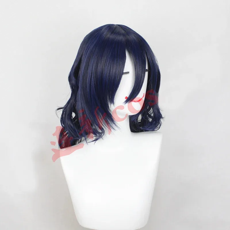 Peruka do cosplayu Yandere Simulator Oka Ruto z 2025 roku, długa, głęboko niebieska, kręcona, falowana, odporna na ciepło, syntetyczna + nakrycie głowy