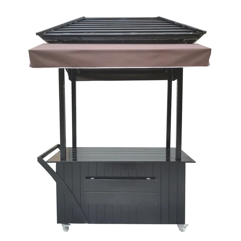

Market Antique Stall Guofeng Snack Cart Anti-corrosion Wood Sales Night Market Mobile Food Street Stall Cart