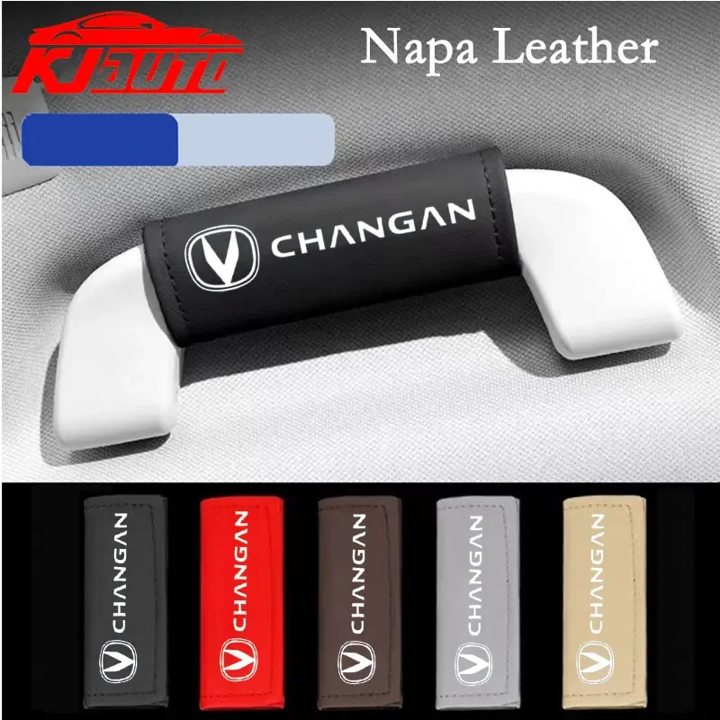 Leather Car Roof Armrest Inner Door Pull Handle Protection Case Cover For ChangAn CS55 UNI-K Unik CS75 CS85 Plus Alsvin Deepal