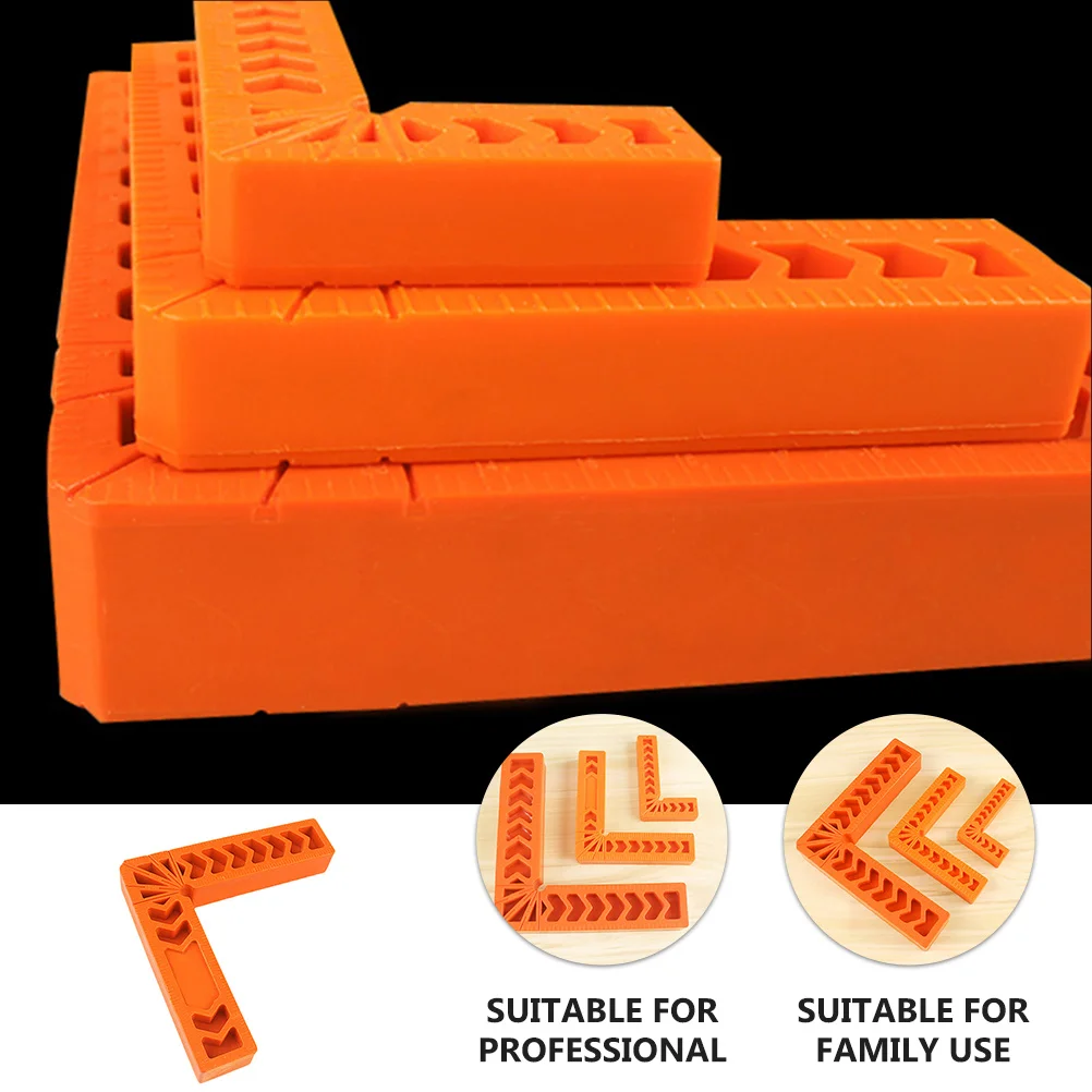 1 قطعة محدد موضع الزاوية اليمنى 90 درجة من البلاستيك المتين L-مربع زر لأداة قياس الأعمال الخشبية اليدوية ذاتية الصنع