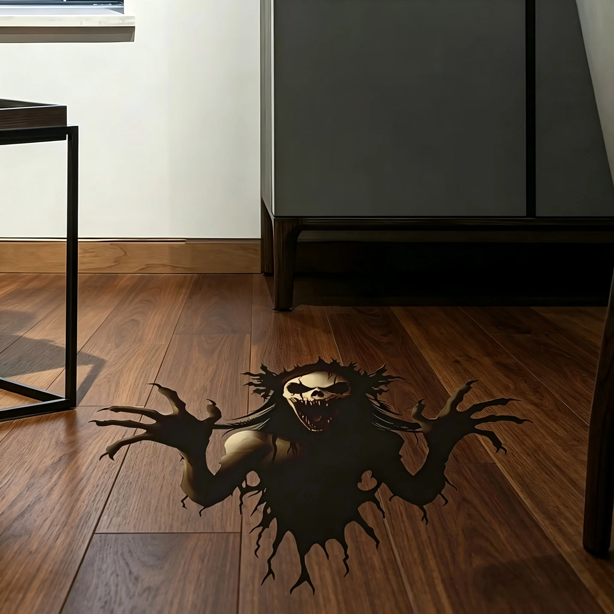 2D flat Halloween ghost and zombie floor stickers, Halloween decoration, interior decoration, mysterious theme surface