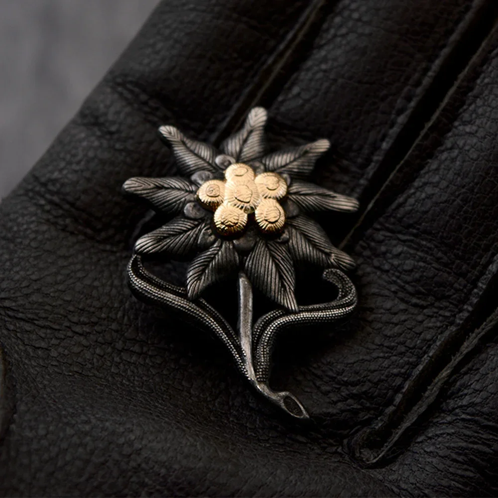 ألمانيا إم إديلويس جبل المشاة كاب شارة قبعة ميدالية دبوس كوكتيل #2