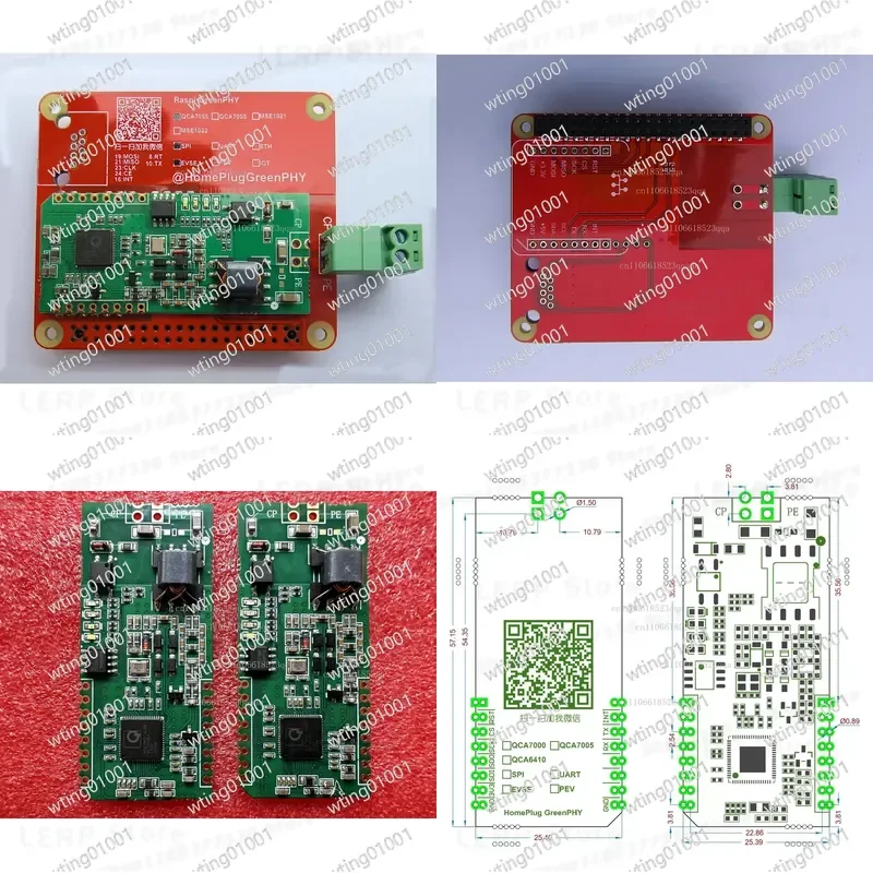 for QCA7000 7005 Dev Kit EV Charging Communication Module ISO15118 HomePlug GreenPHY Protocol Testing Board Automotive V2G
