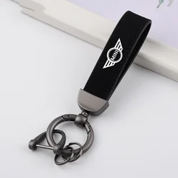 Fashion Metal Car Keychain Hanging Suede Gift Key Ring Holder For BMW Mini Cooper One S JCW F55 F56 F57 F60 Coupe R50 R53 R56 R5