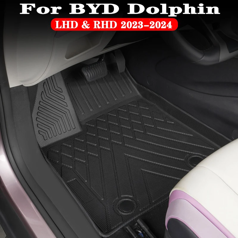 Car Floor Mats for BYD Dolphin 2023 2024 Car Carpet Cargo Liner Trunk Mats XPE Waterproof Non-slip Foot Pad