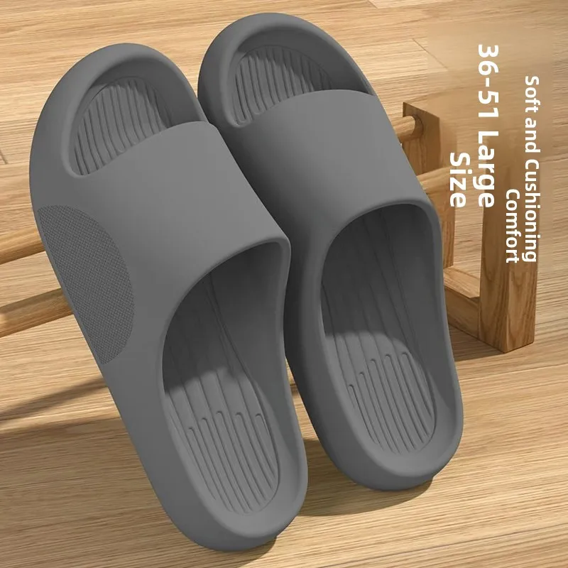 Large Size EVA Indoor Home Slippers Men's 2026 New Bathing Slip-Resistant Summer Outdoor Wear round Toe Couple Slippers