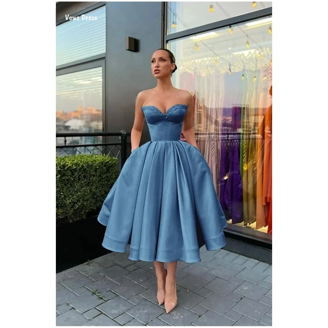 

Vows Off-shoulder Prom Dresses 2025 Luxury Women's Elegant Party Dress Line A Custom Made Short Style Evening Dresses Wedding