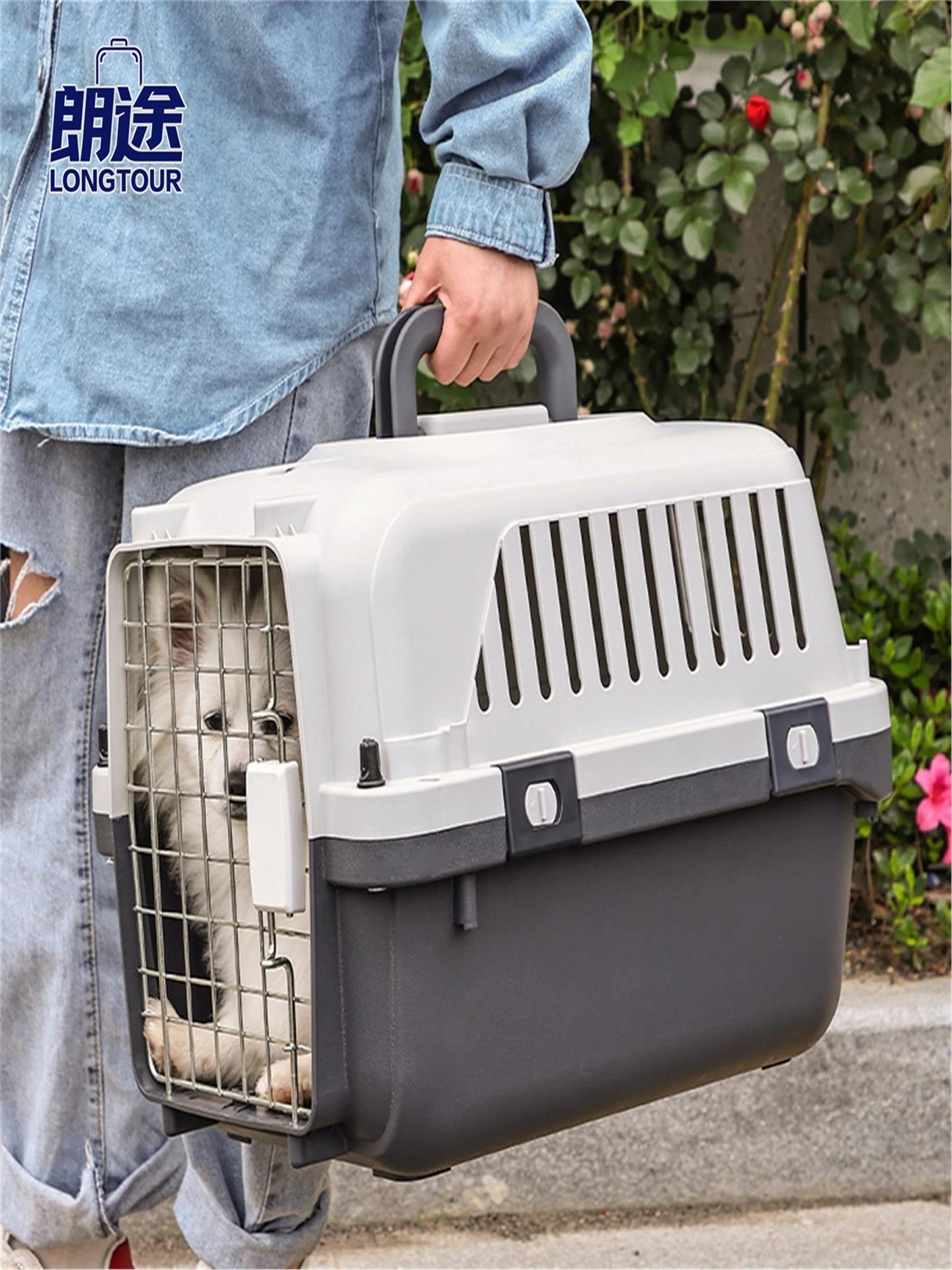 

Pet Air Travel Suitcase Large Wheels Carriage Dog Cage Southeast Airlines Che-In Aircrt Pet Carrier Bag