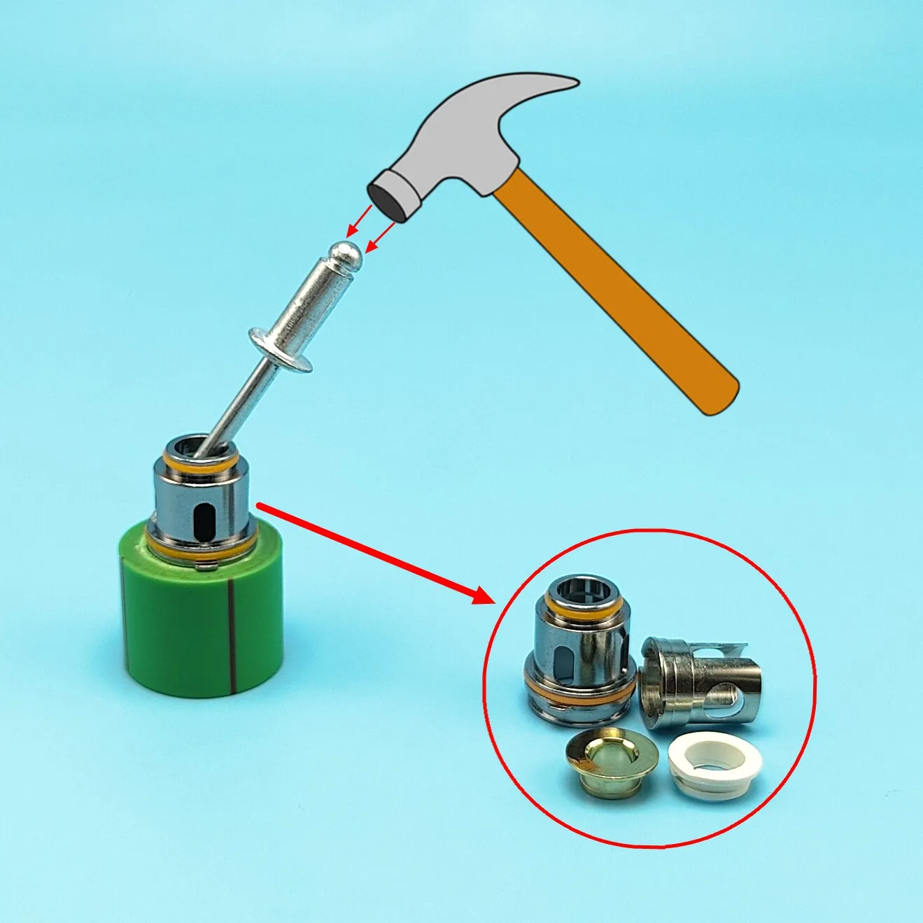 Hong Z Series DIY Rebuild Tool Kit Z Sub Ohm Z1 0.4ohm Z2 0.2ohm DIY Head Hand-Held Disassembly Core Tools