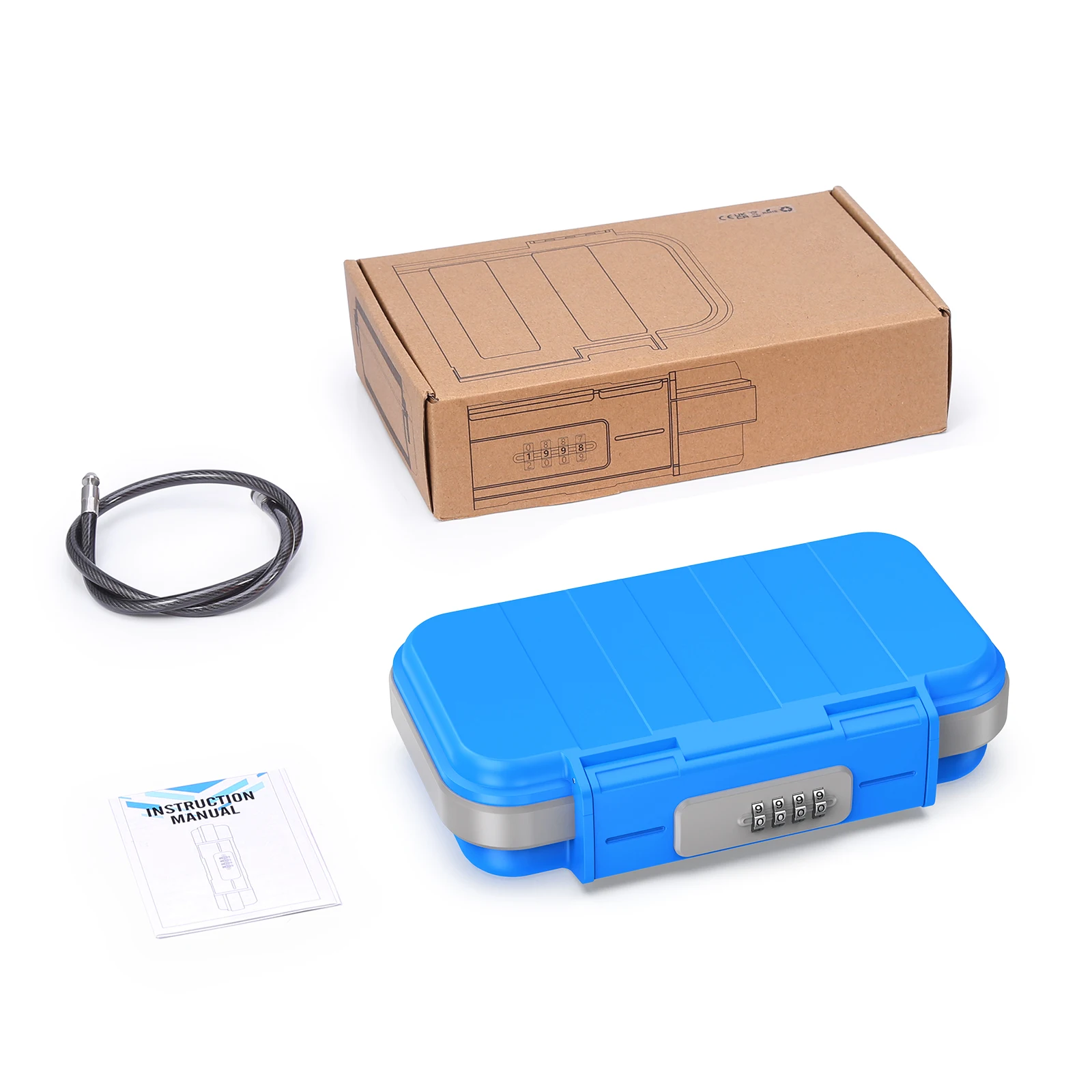 ORIA Safe Lock Box Portable Safe Case 4-Digit Combination Lock