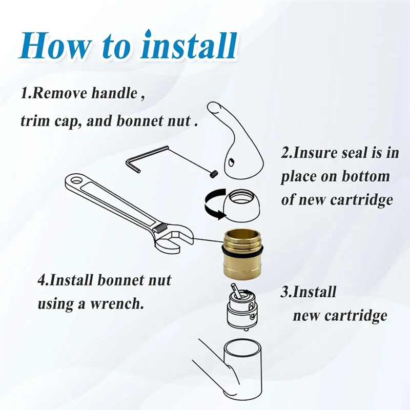 

ABKY-Faucet RP51503 Гайка капота RP51503 Замена колпачковой гайки для картриджей бытового смесителя