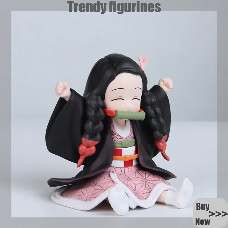 

Anime Demon Slayer Kamado Nezuko Figure 11cm Sitting Posture Collectible Statue Desktop Decoration Ornament Gift For Collectors