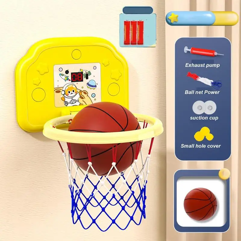 

Small Basketball Hoop Indoor Induction Automatic Scoring Compact Space-Saving Basketball Net Creative Sports Toy for Kids Gifts