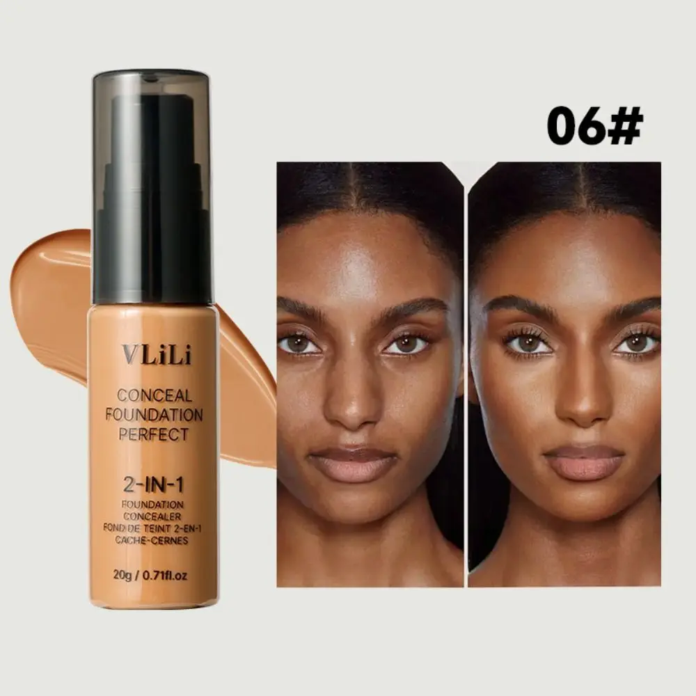 New Waterproof Liquid Foundation Matte Oil-Control Face Foundation Cream Creamy Texture Full Coverage Foundation Concealer Cream
