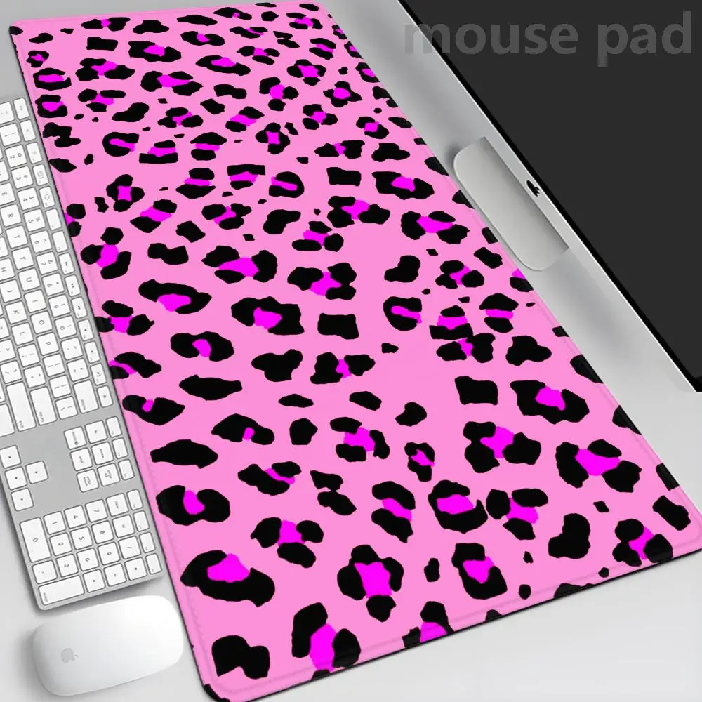 Leopard Print Mousepad girl pad Keyboards Mat Rubber Gaming mousepad Desk Mat Size for large Edge Locking Game Keyboard Pad