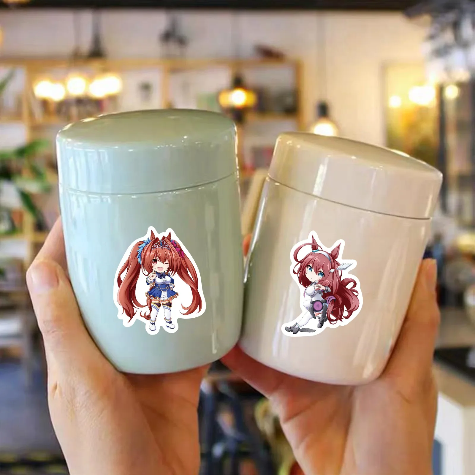 50 قطعة Uma Musume جميلة ديربي لعبة الكتابة على الجدران ملصقات أنيمي فتاة الكرتون ملصق مائي للجيتار الهاتف كأس الغيتار سكيت اللعب