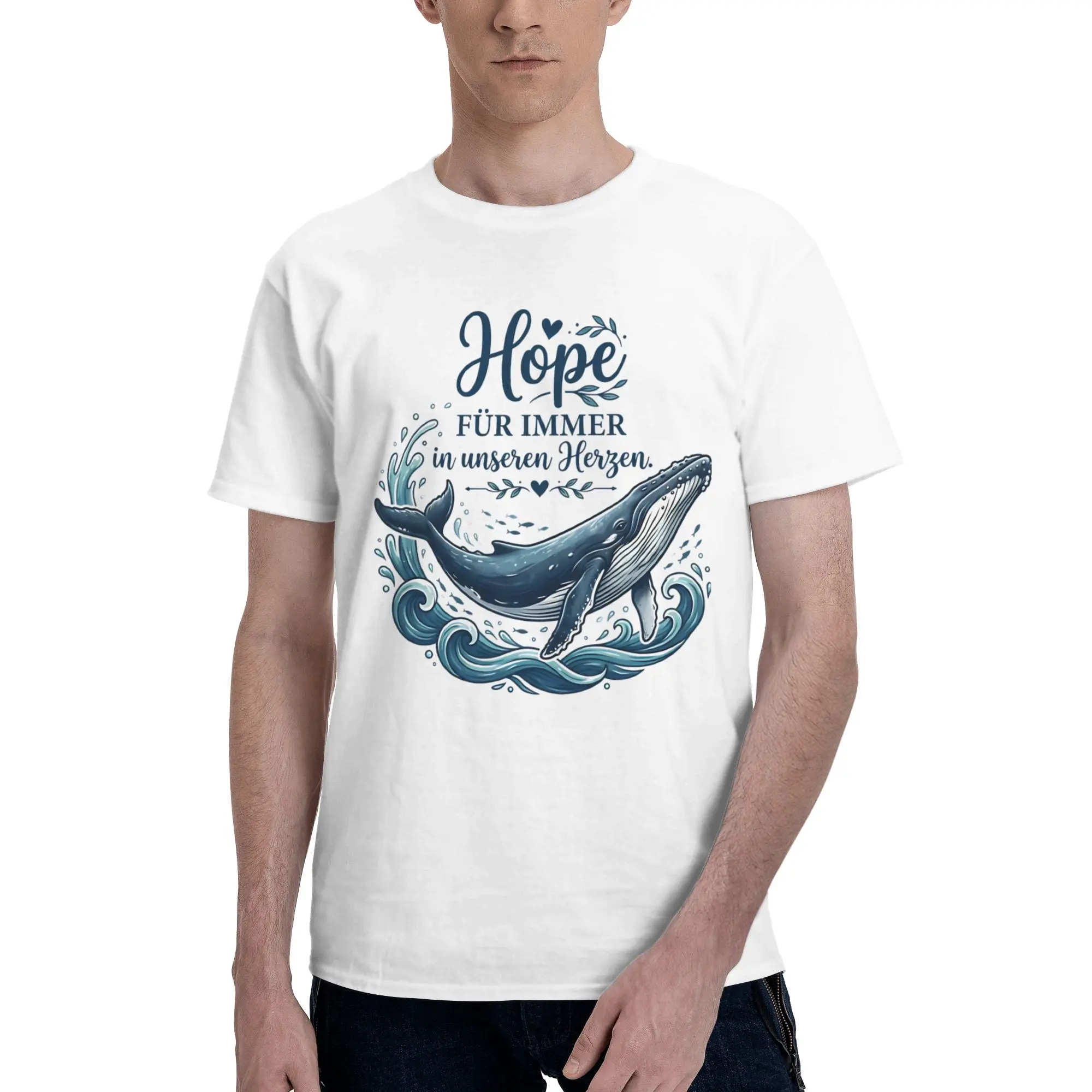 Men Women Timmy Hope Whale of Light buckelwal T Shirt Cotton Graphic Printing Tee Shirts  Top Clothing