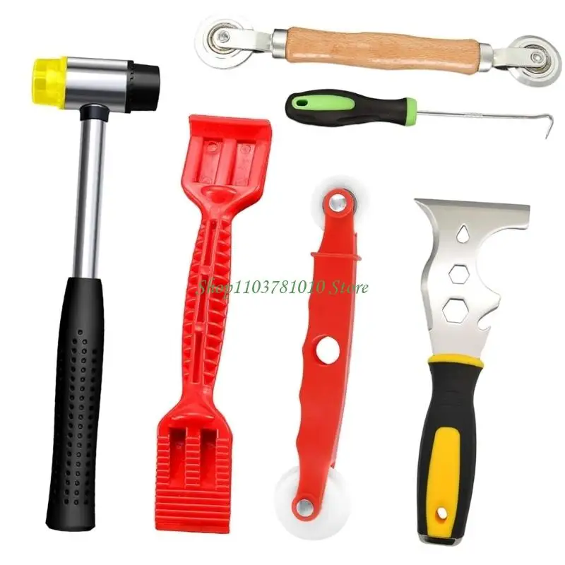 U55D Essential Glass Installation Equipment Set With Scrapers And Nonlip Rubber Hammer