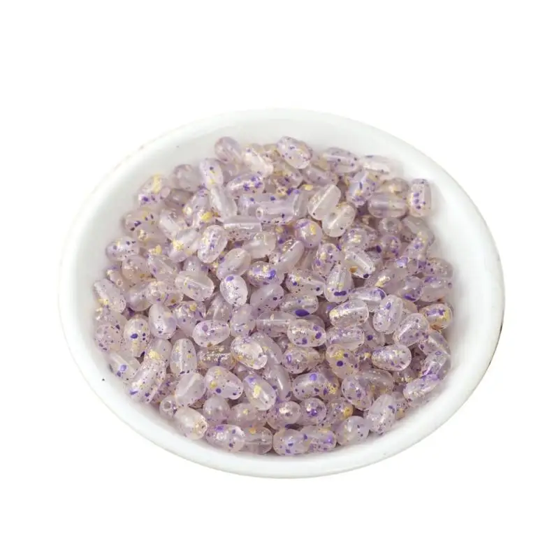 A52E Jewelry Making Glass Loose Beads, Small Drilled Beads for DIY Necklaces, Bracelets, and Handmade Craft Projects, 100 Count