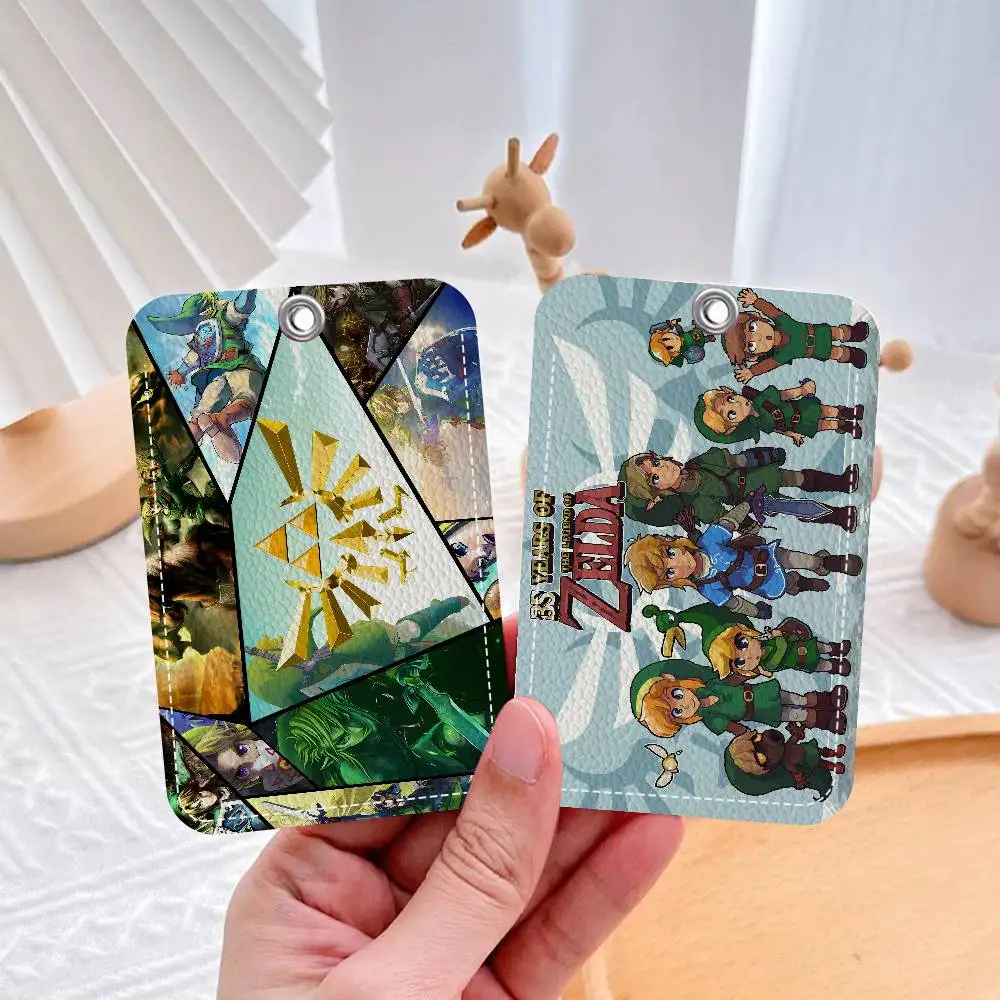 حامل بطاقة الوصول PU من The Legend of Z-Zeldas Game Style مع سلسلة مفاتيح - حماية تنفيذية لبطاقة البنك، حافظة بطاقة حافلة Subway #4